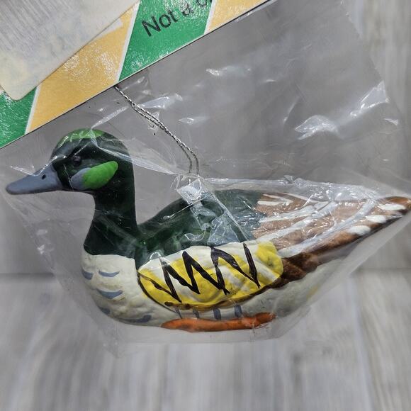 Vintage 1986 Duck Ornament Pair Hand Painted Christmas Decoration‎ Seasonal Lot - Picture 5 of 6
